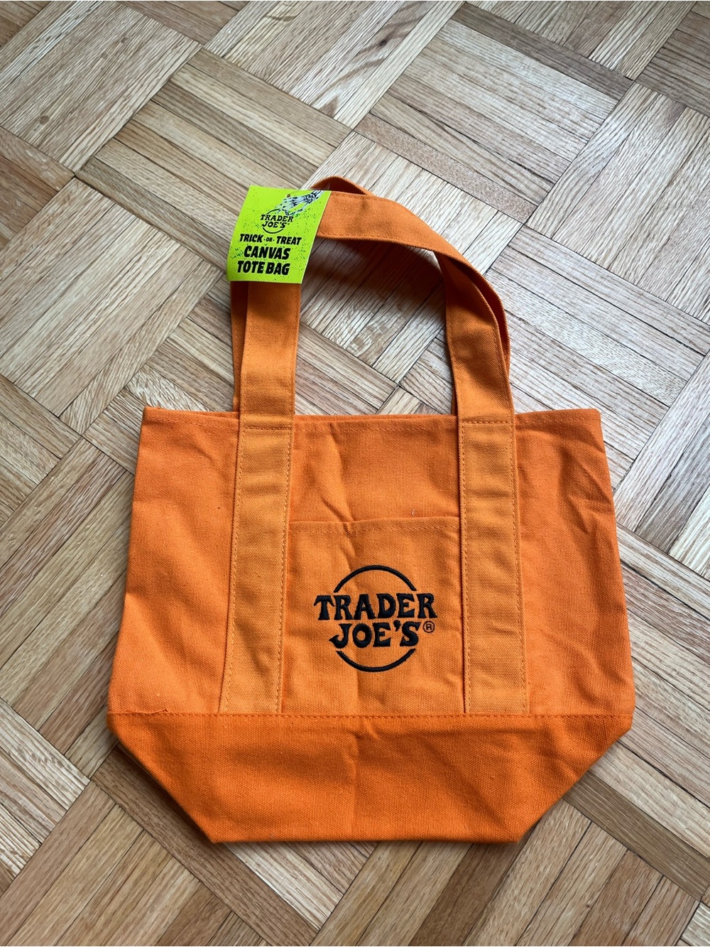 Trader Joe’s Halloween Orange Trick-or-Treat Canvas Tote NWT